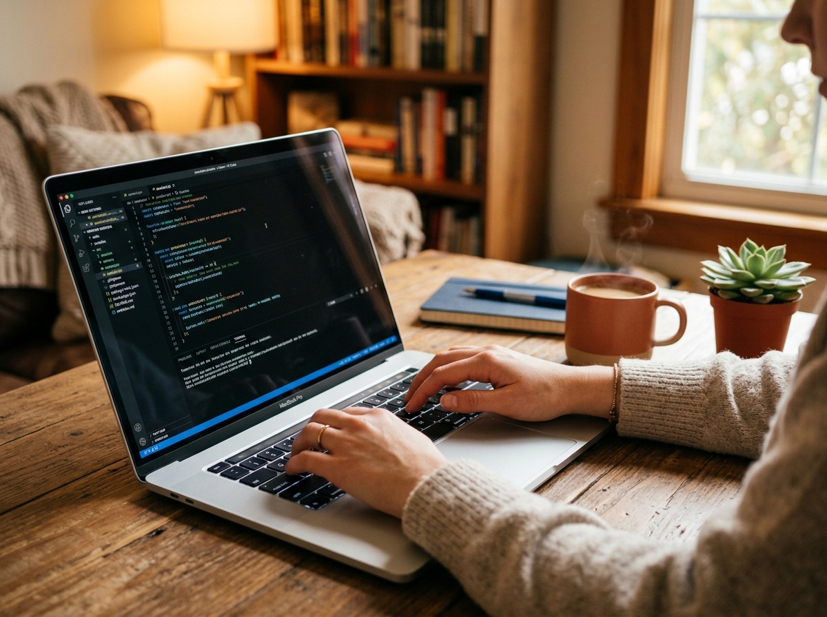 자연스럽게 변하는 노트북 화면