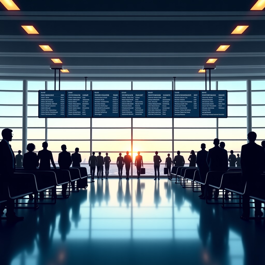 공항 출국장 전경