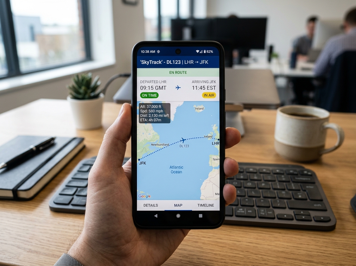 스마트폰 속 비행 정보