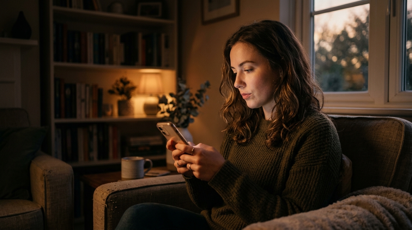 명상하는 사람과 디지털 기기