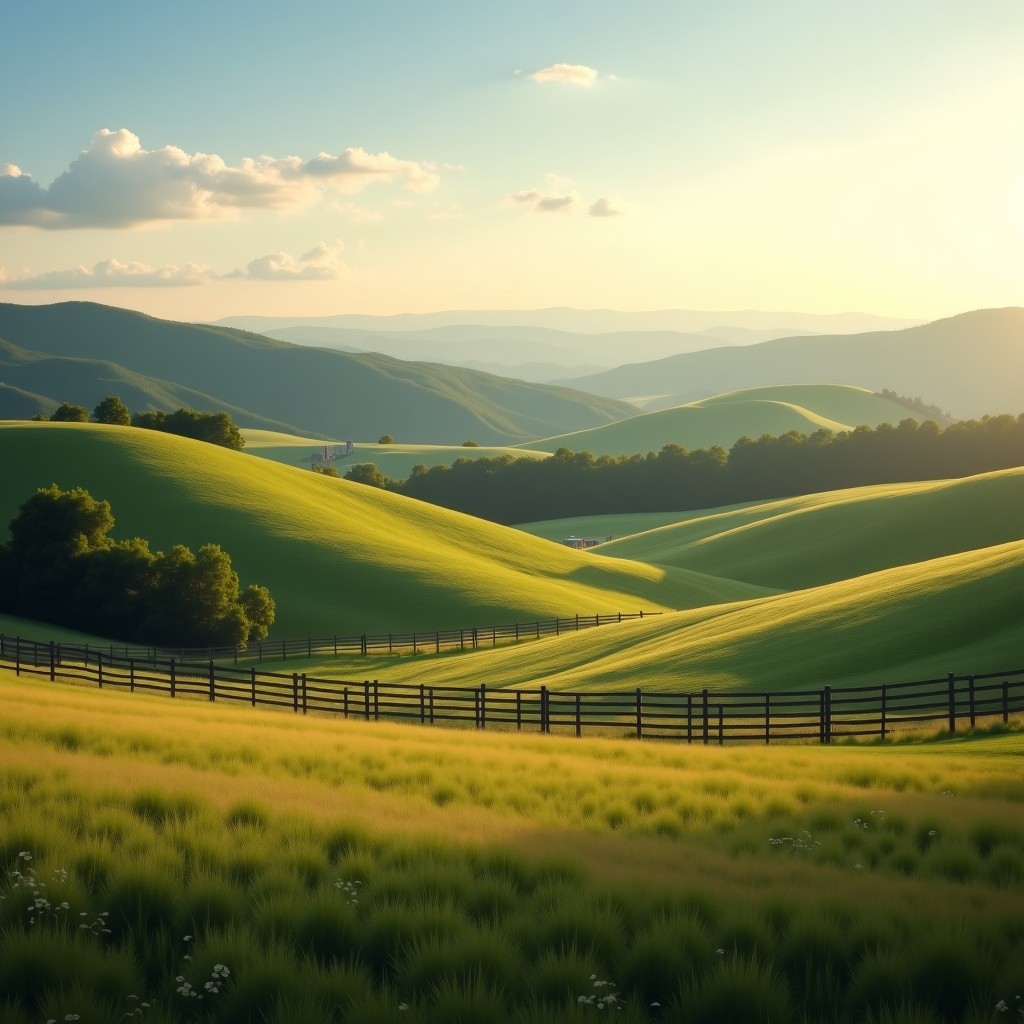 조용하고 평화로운 시골 마을의 풍경