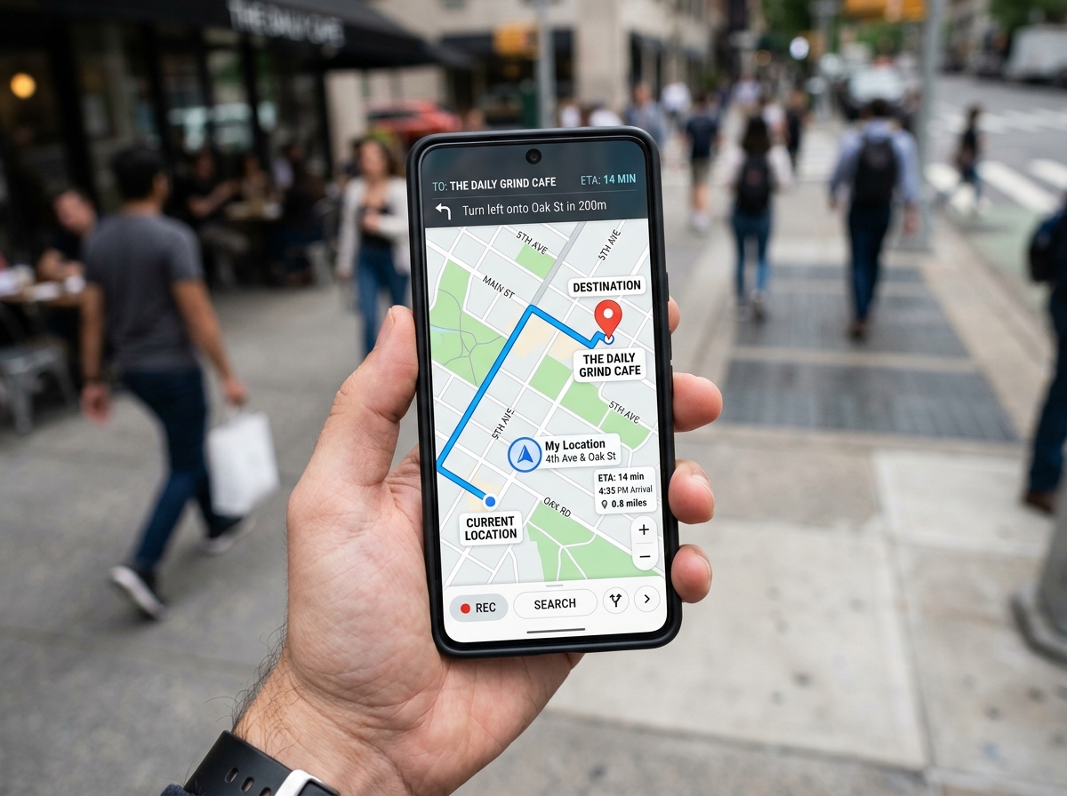 스마트폰 애플 지도 화면