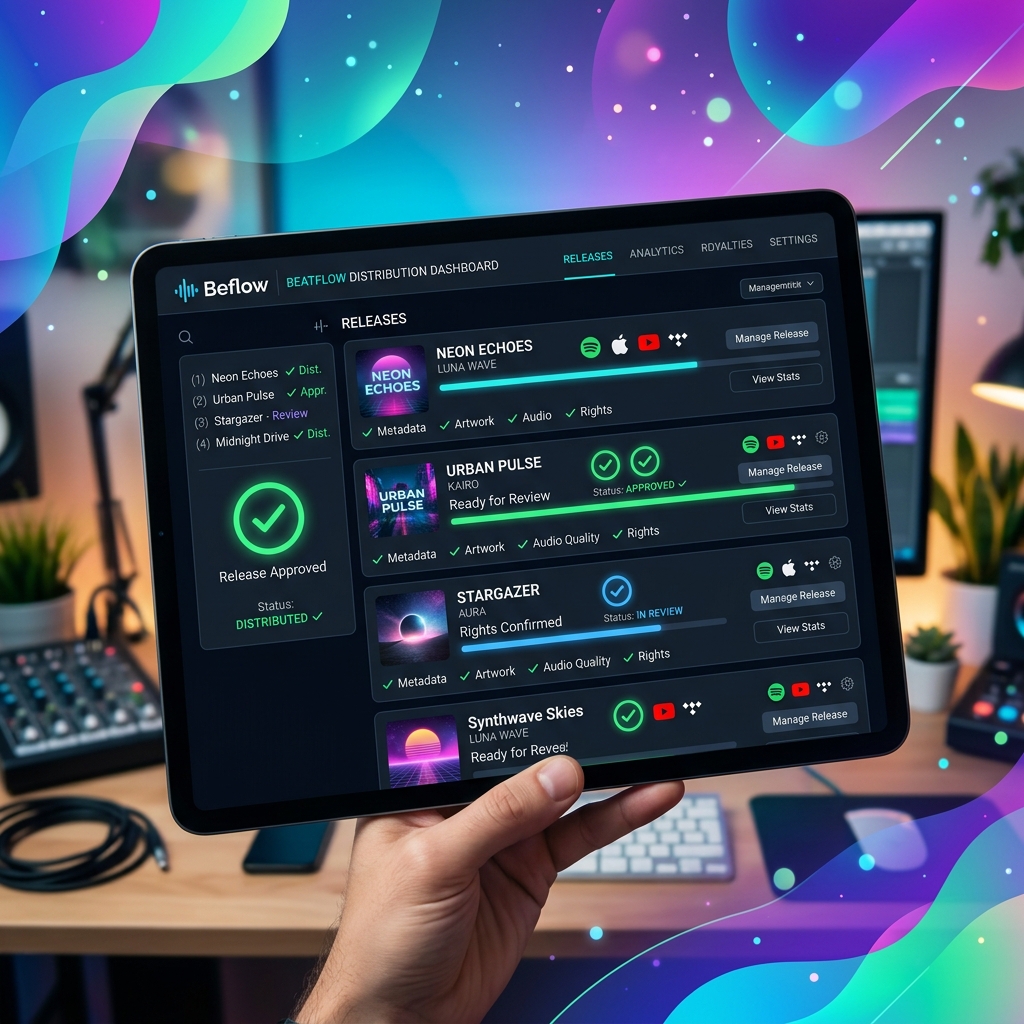 아티스트의 음원 관리 화면