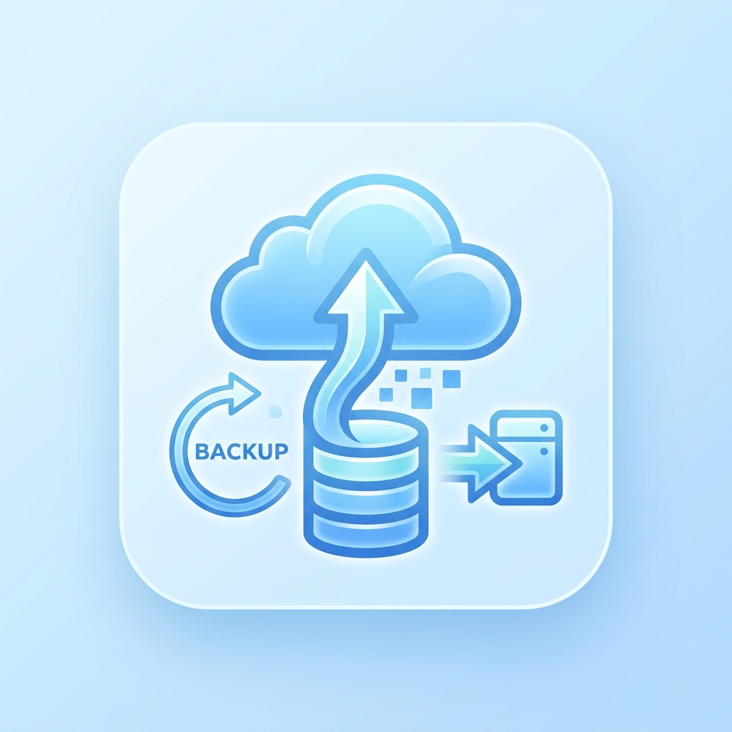 데이터 백업하는 디지털 아이콘