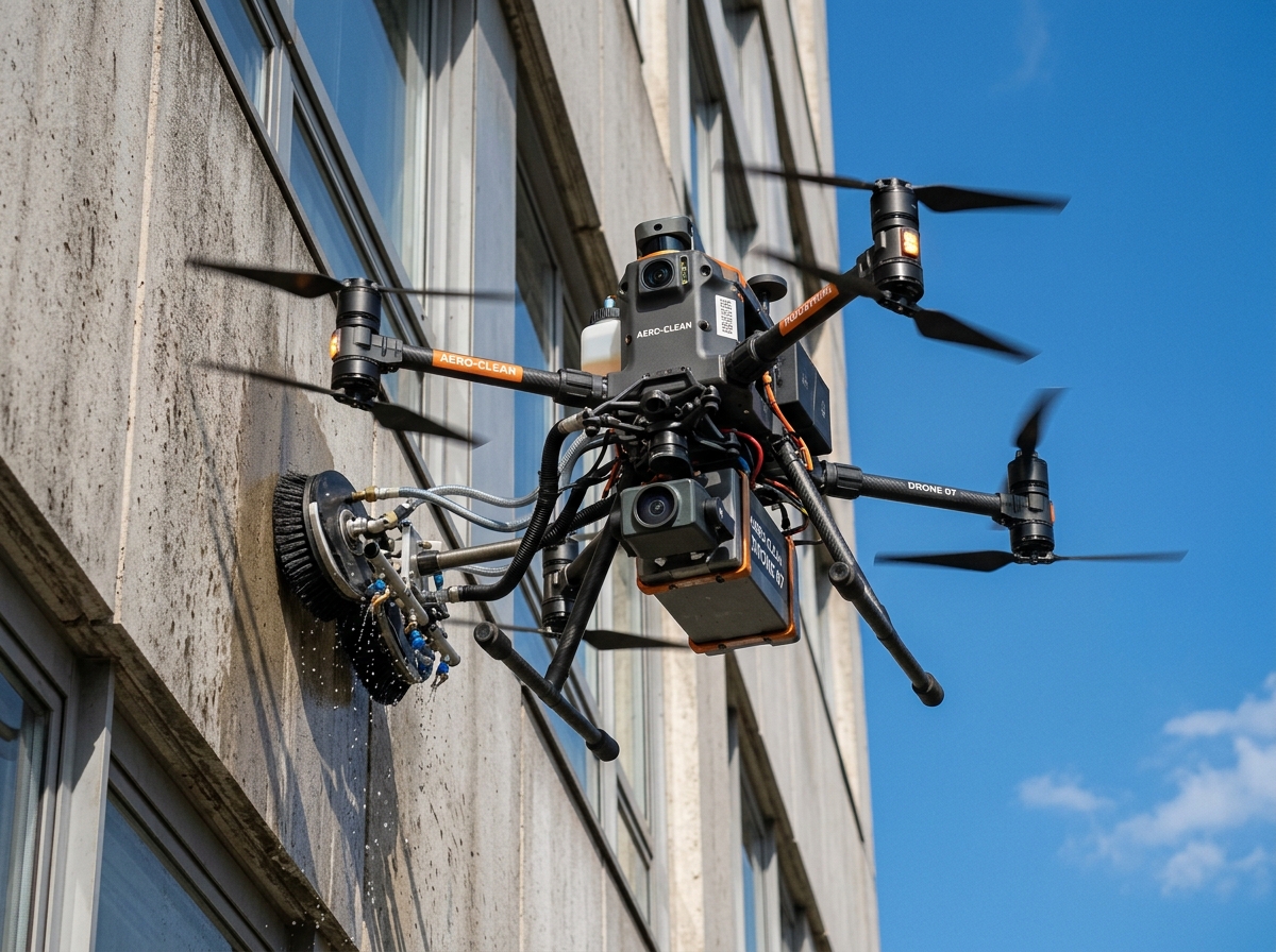 현장 작업용 청소 드론 운용