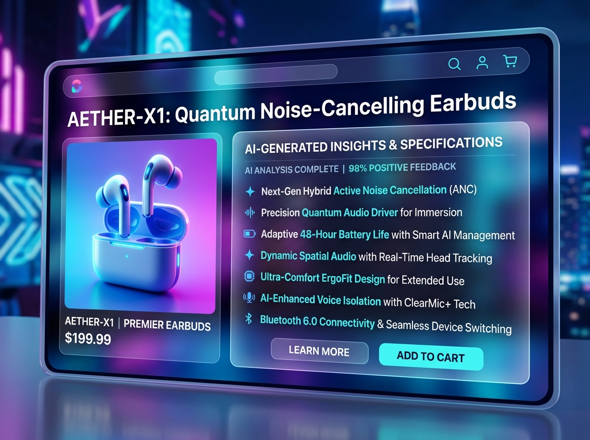 인공지능 기반 상품 요약 화면