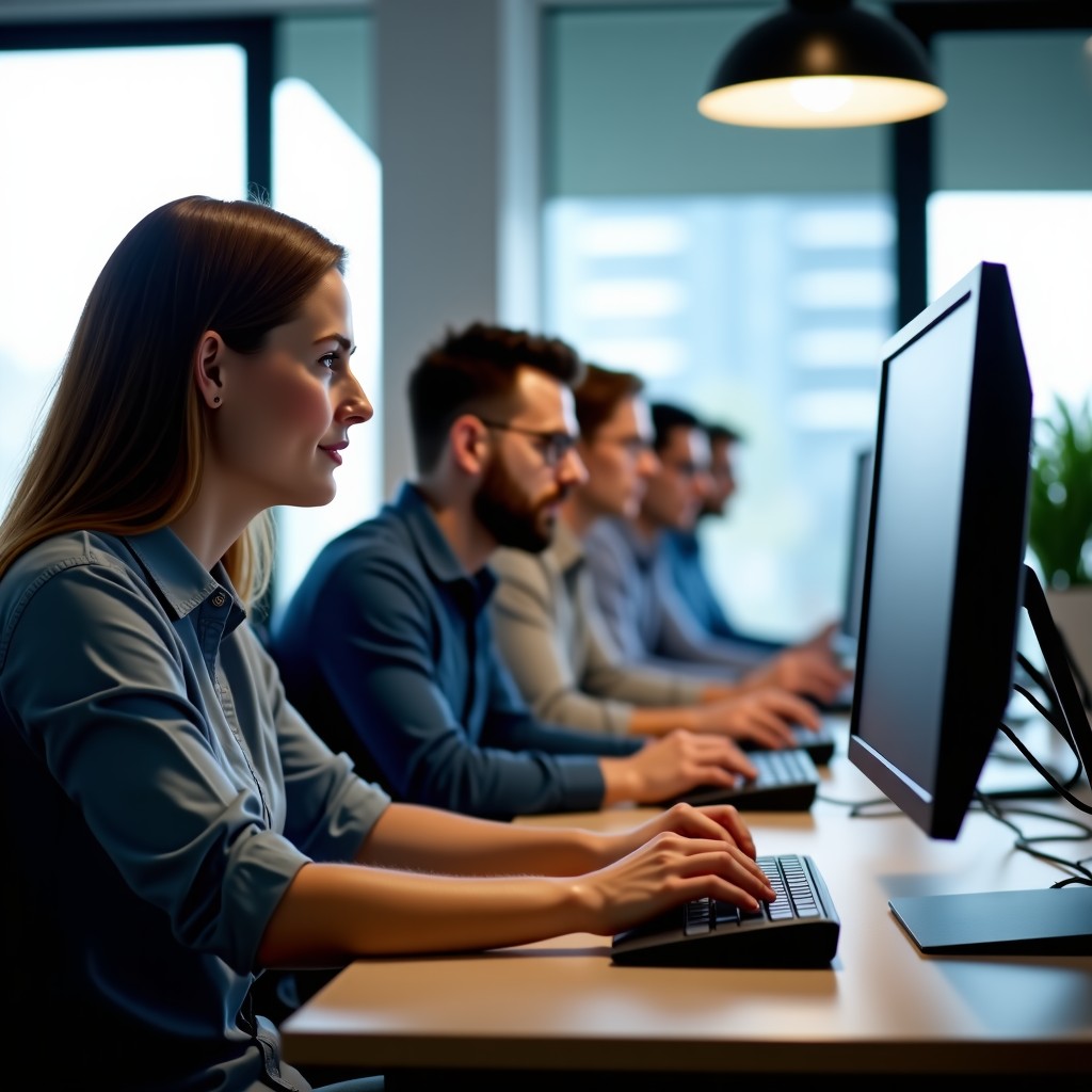 IT 스타트업 개발팀의 협업 모습