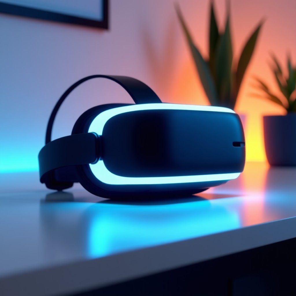 메타의 VR 헤드셋과 가상 현실 환경