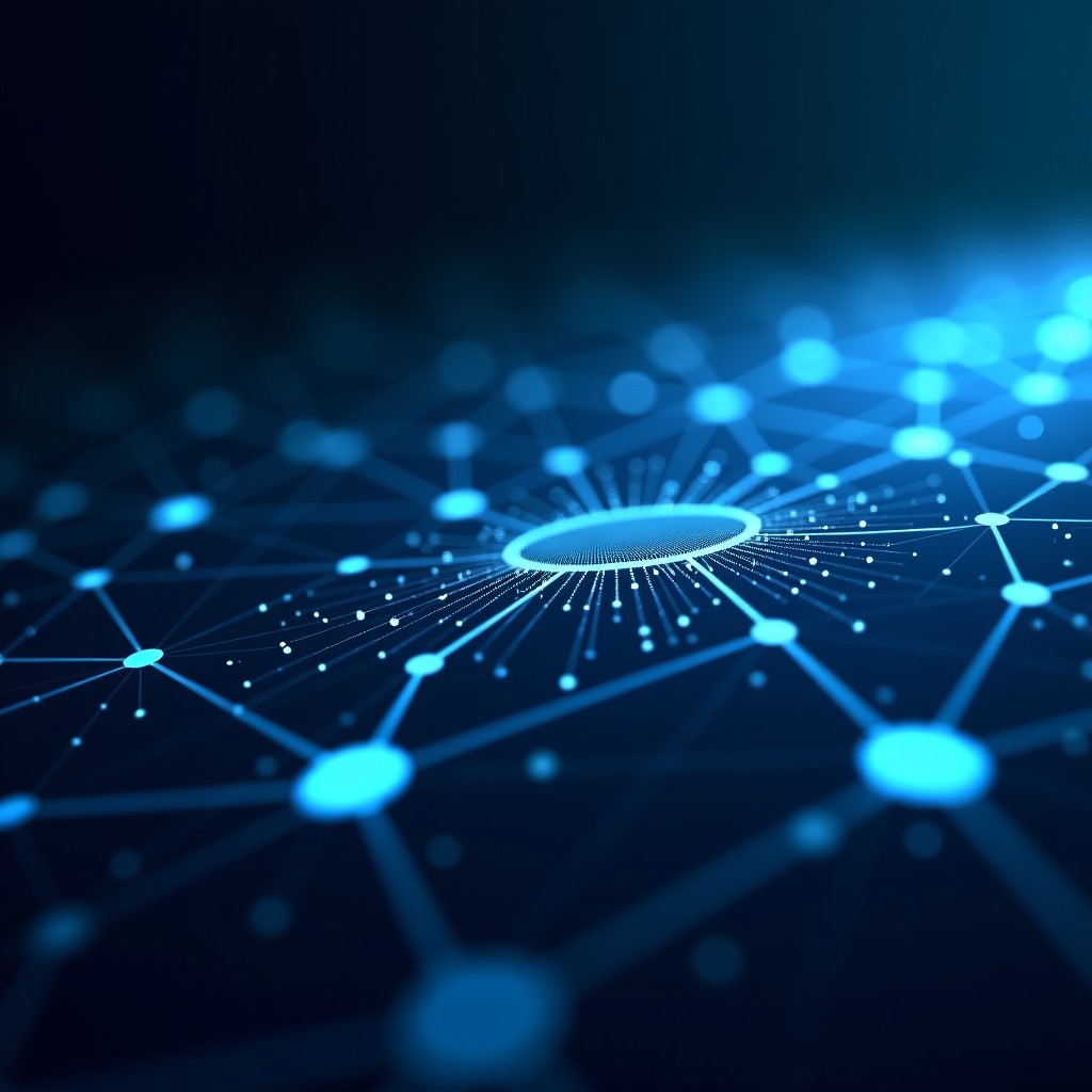 Abstract representation of modern technology and high performance, digital connections, sleek aesthetic, high quality, 4:3 aspect ratio.