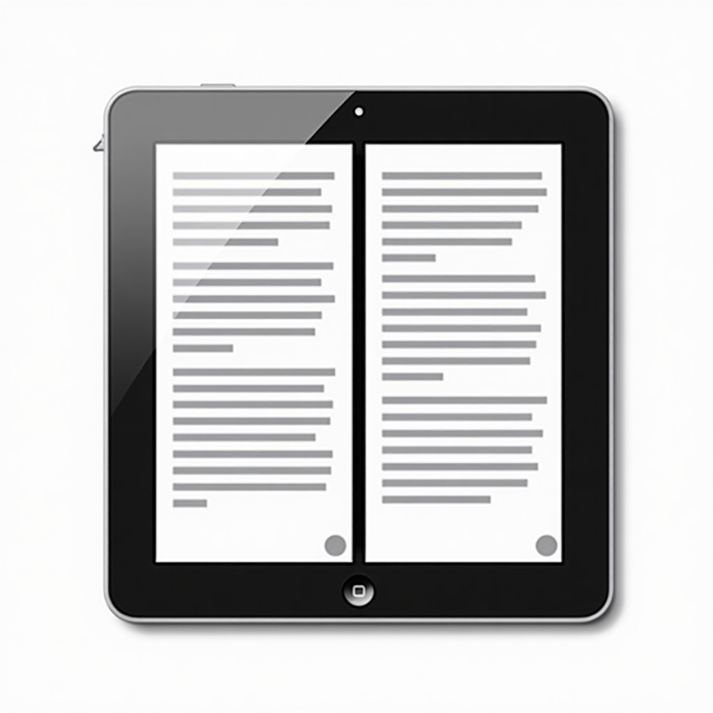 A split screen showing two different chat interfaces on a sleek tablet, the left side shows long paragraphs of text, the right side shows concise and clear bullet points, high contrast, minimalist style, 4:3