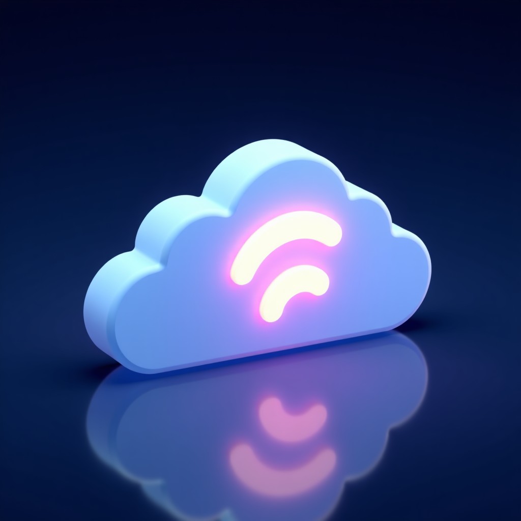 A conceptual illustration showing a fusion of Apple Siri glowing wave icon and Google Cloud technology symbols. Modern tech aesthetic, soft blue and purple lighting, sleek digital interface elements, high quality, 4:3